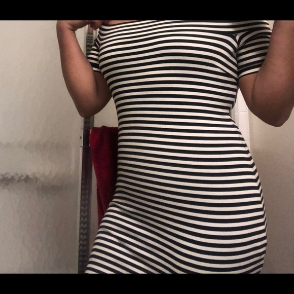Forever 21 Dresses & Skirts - Mini off shoulder stripped dress